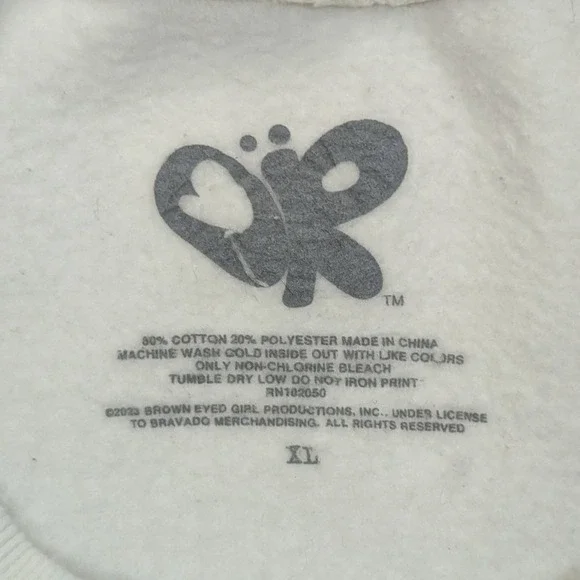 Olivia Rodrigo GUTS Album White Crewneck Sweatshirt Women's XL‎ Pop Music Merch - Picture 4 of 7